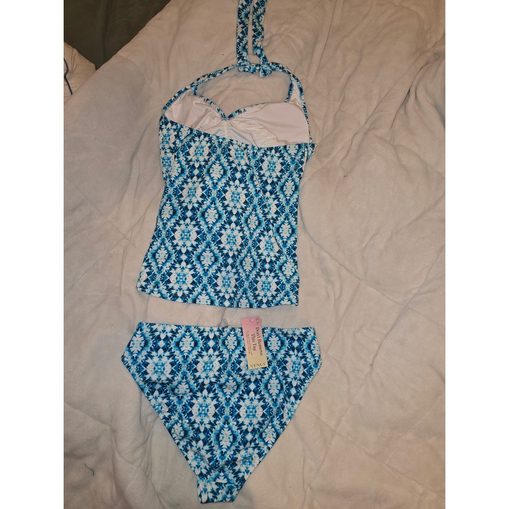 Sicily Halter Tankini Top - Shibori Tiles by Venus size 10 new with tags - Picture 9 of 11